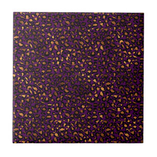 Leopard Spots Blue Glam Luxurious Fashionable Wild Ceramic Tile