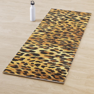 Leopard Spots Camouflage Pattern Painting Yoga Mat