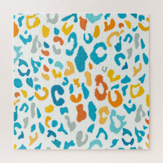 Leopard Spots: Colourful Vintage Texture. Jigsaw Puzzle