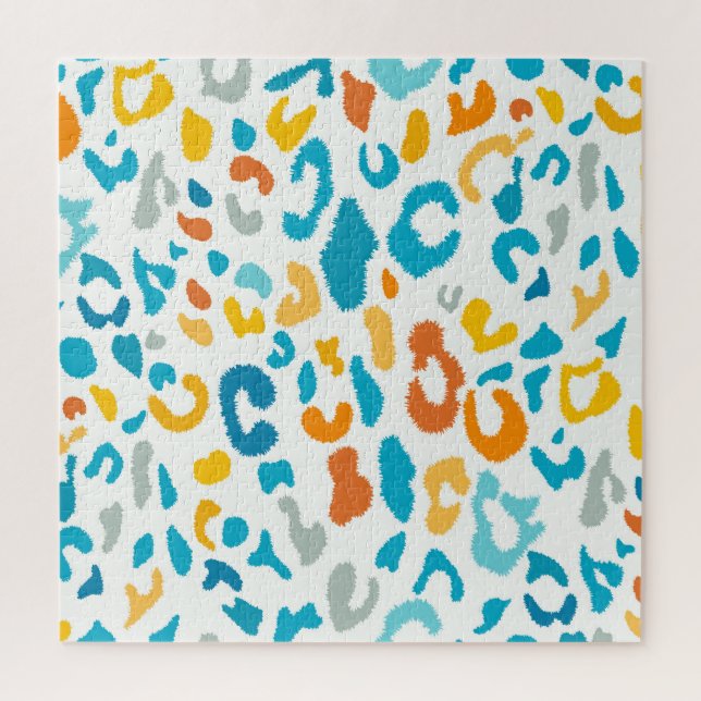 Leopard Spots: Colourful Vintage Texture. Jigsaw Puzzle (Vertical)