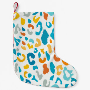 Leopard Spots: Colourful Vintage Texture. Small Christmas Stocking