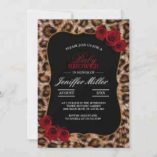 Leopard Spots Fur Jaguar Animal Cat skin Pattern   Invitation