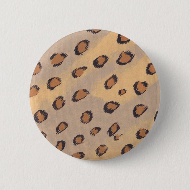 Leopard Spots Painting Custom Pinback Buttons (Front)