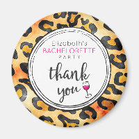 Leopard Spots Pattern Bachelorette Party Thank You