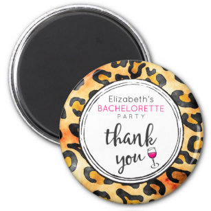 Leopard Spots Pattern Bachelorette Party Thank You Magnet