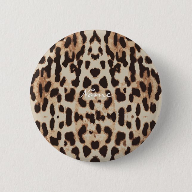 Leopard Spots Pattern Thunder_Cove 6 Cm Round Badge (Front)