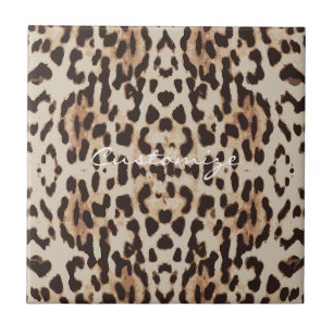 Leopard Spots Pattern Thunder_Cove Ceramic Tile