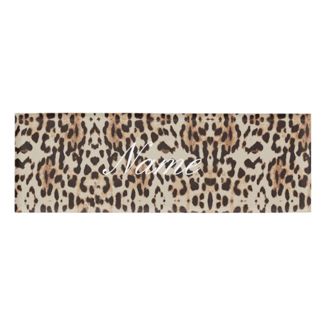Leopard Spots Pattern Thunder_Cove Name Tag (Front)
