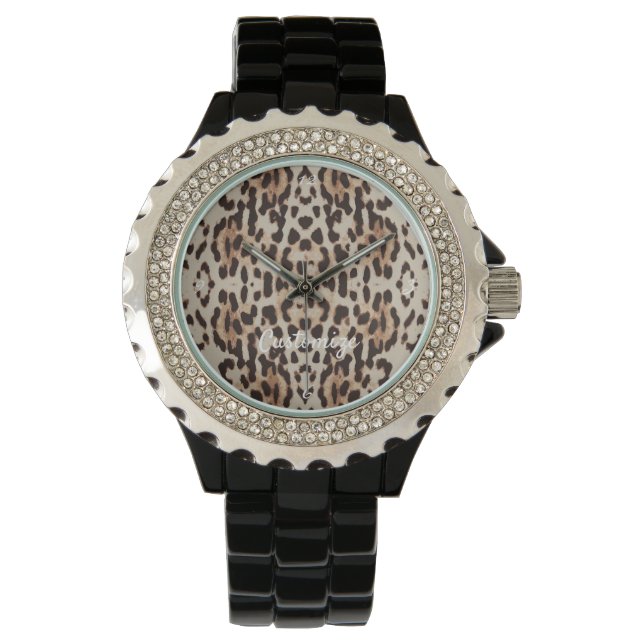 Leopard Spots Pattern Thunder_Cove Watch (Front)