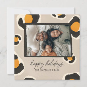Leopard Spots Personalised Holiday Card