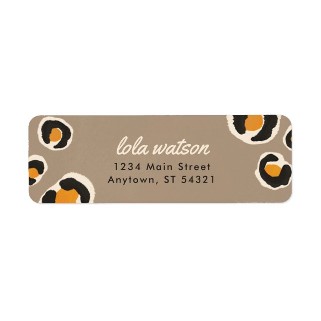Leopard Spots Return Address Label (Front)