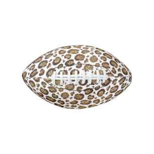 Leopard Spots Wild Animals Golden Glitter Safari Football
