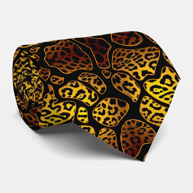 Leopard-stained tie (Rolled)