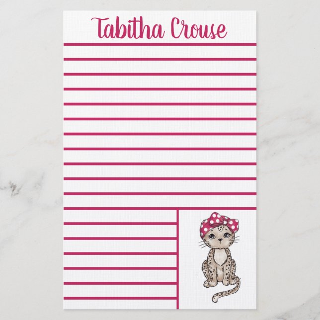 Leopard Stationery (Front)