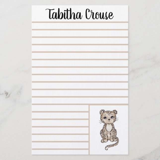 Leopard Stationery (Front)