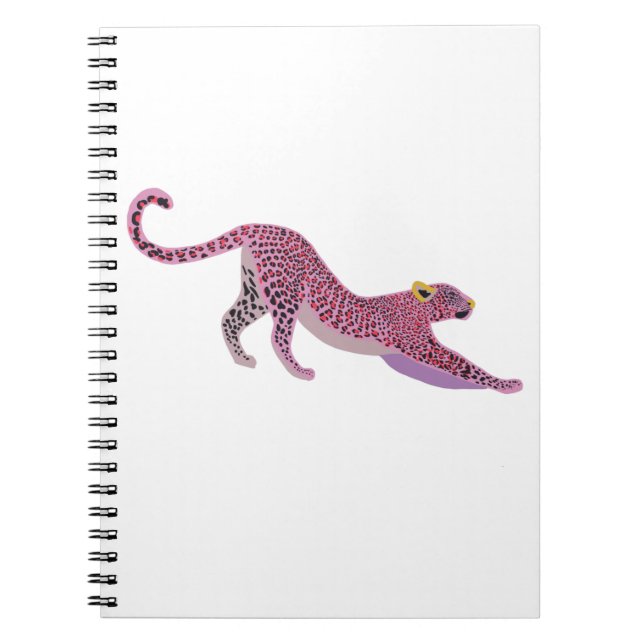 Leopard Stretching Notebook (Front)