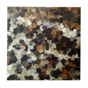 Leopard Style Brown Black Square Pattern Ceramic Tile