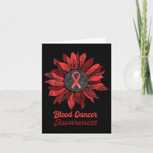 Leopard Sunflower Blood Cancer Awareness Warrior R Card
