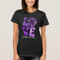 Leopard Sunflower LOVE Purple Ribbon Epilepsy Awar