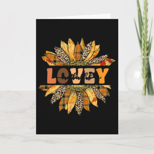 Leopard Sunflower One Thankful Lovey Fall Thanksgi Card