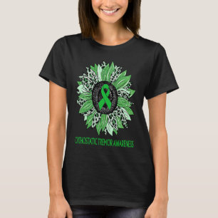 Leopard Sunflower Orthostatic Tremor Awareness Gre T-Shirt