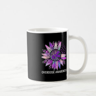 Leopard Sunflower Overdose Awareness Month Purple  Coffee Mug