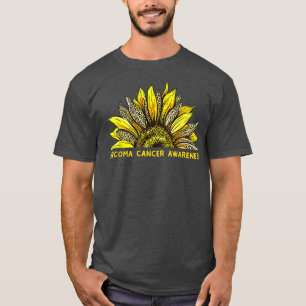 Leopard Sunflower Sarcoma Cancer Awareness Support T-Shirt
