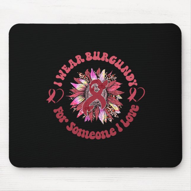 leopard sunflower sickle cell cancer awareness app mouse pad (Front)