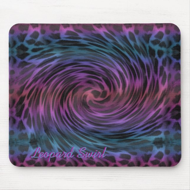 Leopard Swirl Mouse Pad (Front)