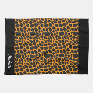 leopard tea towel