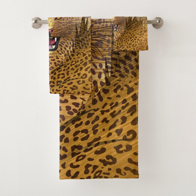 Leopard Territory 1 Bath Towel Set (Insitu)