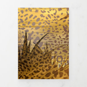 Leopard Territory 1 Tri-Fold Holiday Card