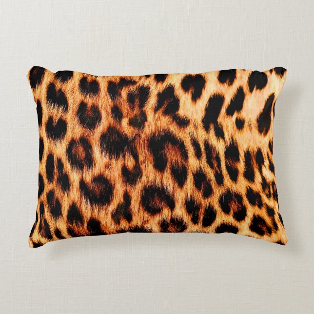 Leopard texture, African animal seamless pattern. Decorative Cushion (Front)