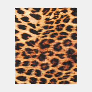 Leopard texture, African animal seamless pattern. Fleece Blanket