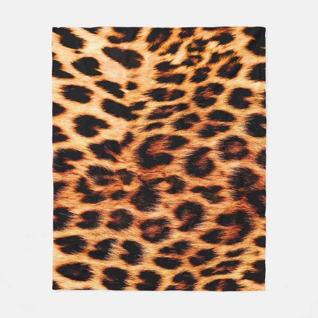 Leopard texture, African animal seamless pattern. Fleece Blanket (Front)