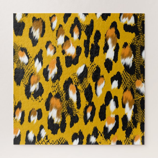 Leopard Texture Animal Print Background Jigsaw Puzzle (Vertical)