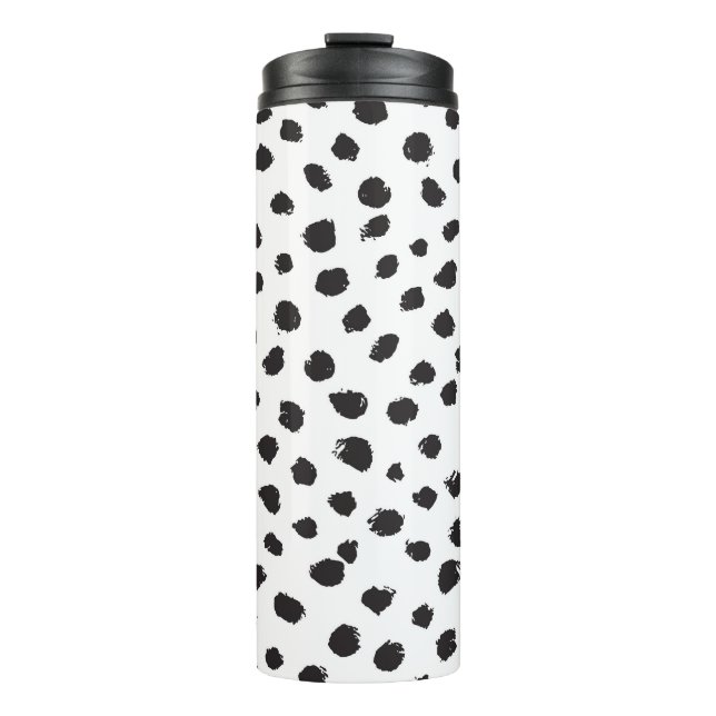 Leopard Texture: Vintage Seamless Pattern. Thermal Tumbler (Front)
