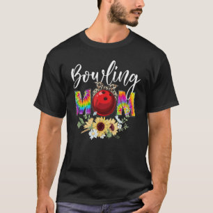 Leopard Tie Dye Bowling Mom Life Game Day Mother's T-Shirt
