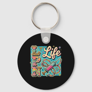 Leopard Tie Dye LPN Life Nurse Squad Nurses Key Ring