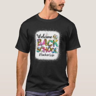 Leopard Tie Dye Welcome Back To School 2022 Teache T-Shirt