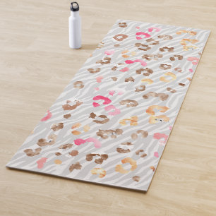 Leopard Tiger Grey Yoga Mat