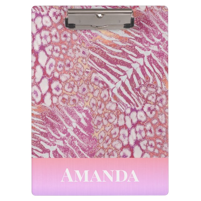 Leopard tiger skin trendy clipboard (Front)