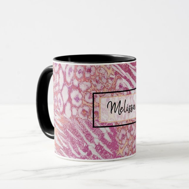 Leopard tiger skin trendy coffee mug (Front Left)
