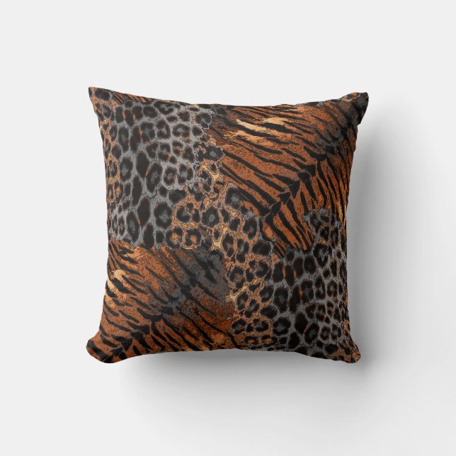 Leopard tiger skin trendy cushion (Front)