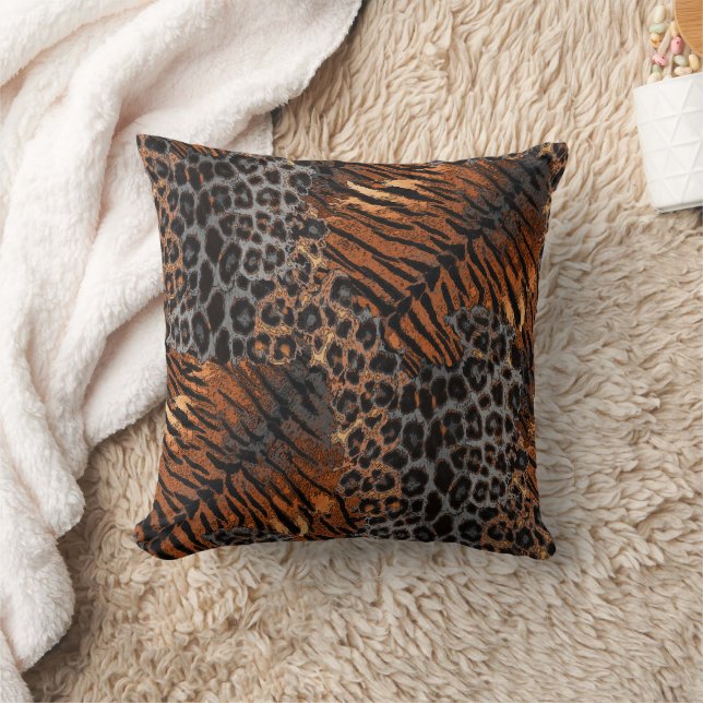Leopard tiger skin trendy cushion (Blanket)