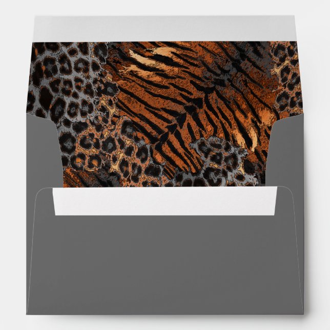 Leopard tiger skin trendy envelope (Back (Bottom))