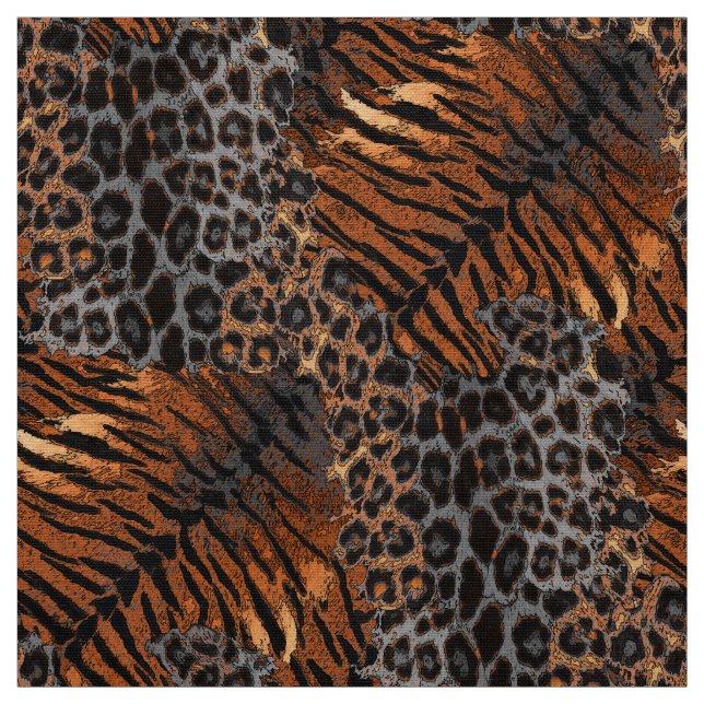 Leopard tiger skin trendy fabric (Swatch)