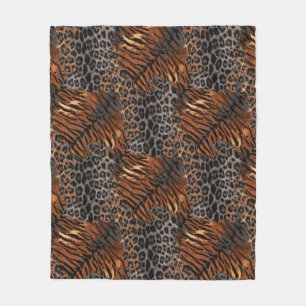 Leopard tiger skin trendy fleece blanket
