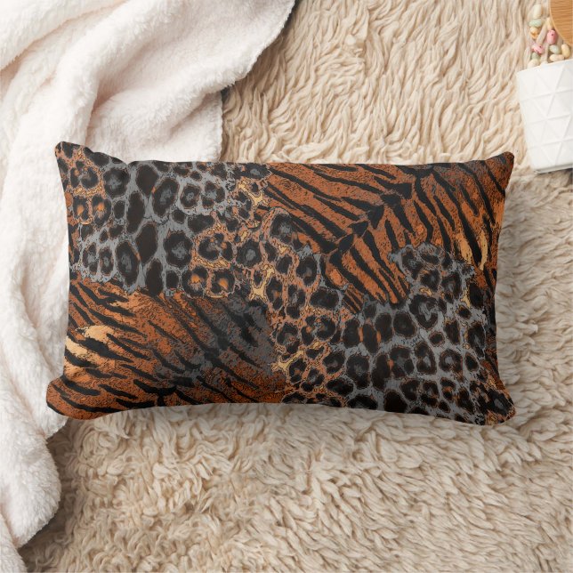 Leopard tiger skin trendy lumbar cushion (Blanket)