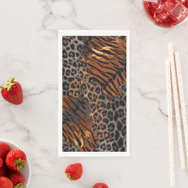 Leopard tiger skin trendy napkin (Insitu)